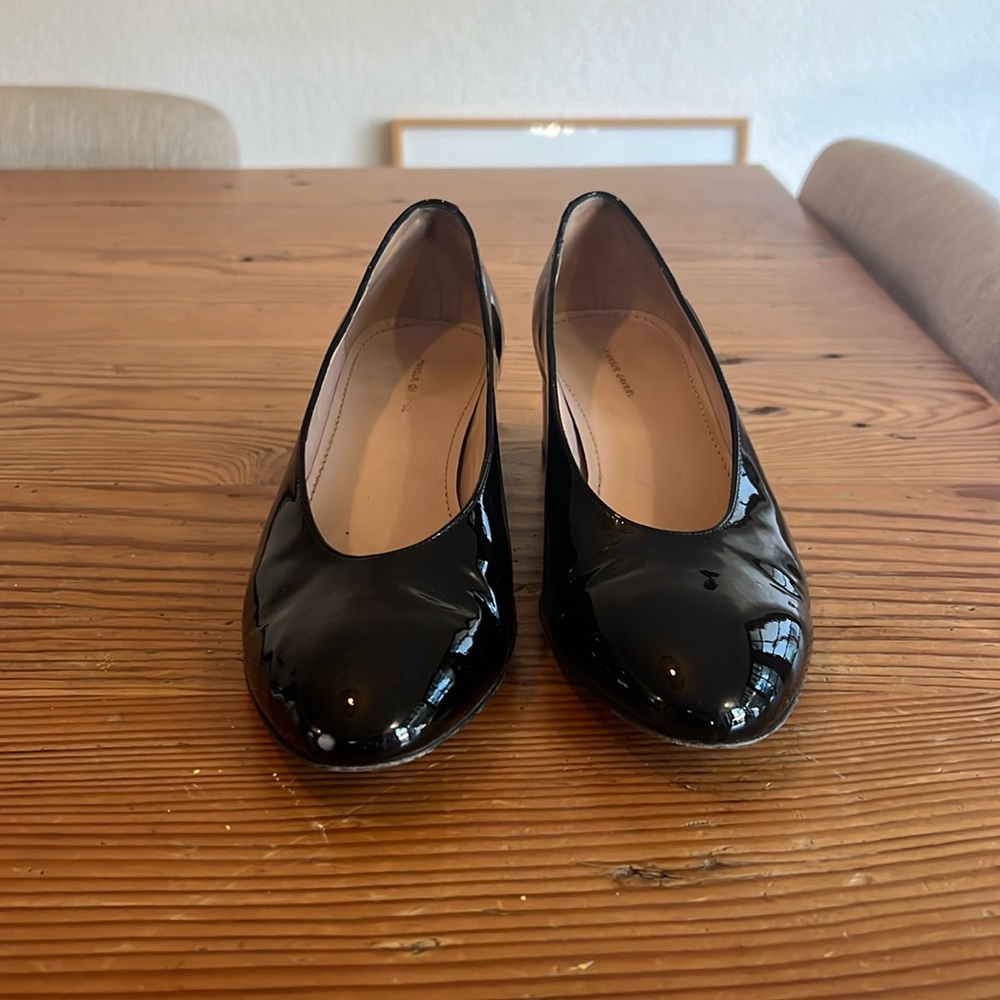Mansur Gavriel Heels 37.5 patent leather 1.5 inch heels